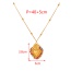 Fashion Yellow Irregular Love Rice Bead Pendant Copper Bead Necklace