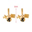Fashion Golden 3 Copper Set Zircon Globe Earrings Earrings
