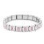 Fashion Pink Number 7 Stainless Steel Geometric Square Module Bracelet Accessories (single)