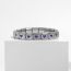 Fashion Love Lake Blue Gem 18 Sections Stainless Steel Geometric Square Module Bracelet Accessories (single)