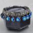 Fashion Devil's Eye Blue Section Stainless Steel Geometric Square Module Bracelet Accessories (single)