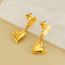 Fashion Gold Stainless Steel Gold Plated Love Earrings