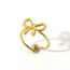 Fashion 4# Stainless Steel Bow Open Ring
