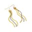 Fashion 2# Stainless Steel Snake Bone Chain Earrings