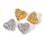 Fashion Silver Stainless Steel Love Earrings