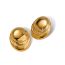 Fashion Gold Stainless Steel Oval Stud Earrings