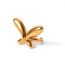 Fashion Gold Stainless Steel Butterfly Open Ring