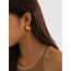 Fashion Silver Stainless Steel Round Irregular Earrings