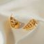 Fashion Gold Stainless Steel Hollow Drop Shape Earrings