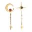 Fashion Gold Stainless Steel Star Moon Earrings