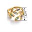 Fashion Gold Titanium Steel Leaf Open Ring