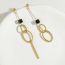 Fashion Gold Stainless Steel Hollow Earrings