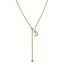Fashion Gold Titanium Steel Pearl Necklace