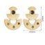 Fashion Gold Titanium Steel Geometric Sector Earrings