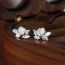 Fashion Screw Lotus Earrings--silver Copper Screw Lotus Earrings