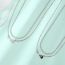 Fashion White Guitar Double Layer Necklace--white Gold Copper Guitar Double Layer Necklace