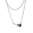 Fashion White Guitar Double Layer Necklace--white Gold Copper Guitar Double Layer Necklace