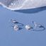 Fashion Love Zircon Screw-in Earrings--white Gold Copper Diamond Love Earrings