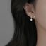 Fashion Love Zircon Screw-in Earrings--white Gold Copper Diamond Love Earrings