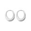 Fashion Oval Brushed Earrings--silver Copper Oval Earrings