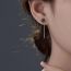 Fashion Transparent Rose Ear Wire--white Gold Copper Rose Ear Wire