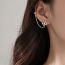 Fashion One Right Ear Butterfly Earring-white Gold Copper Diamond Butterfly Earrings (single)