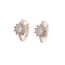 Fashion Sunflower Earrings--white Gold Copper Diamond Sun Earrings