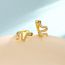 Fashion One Yellow Gold Zircon Snake Earring Copper Diamond Snake Earrings (single)