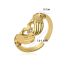 Fashion Gold Copper Gold-plated Hands Love Open Ring