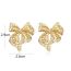 Fashion Silver Gold-plated Copper Hollow Bow Earrings