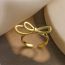 Fashion Gold Gold-plated Copper Hollow Bow Open Ring