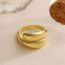 Fashion Gold Gold Plated Copper Glossy Geometric Ring