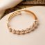 Fashion 3# Gold-plated Copper Pearl Bracelet