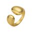 Fashion Gold Glossy Copper Geometric Open Ring