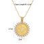 Fashion 2# Gold Plated Copper Round Necklace With Zirconium