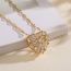 Fashion Love Gold-plated Copper And Diamond Love Necklace