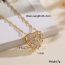 Fashion Love Gold-plated Copper And Diamond Love Necklace