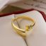 Fashion Gold Gold Plated Copper Glossy Geometric Open Ring