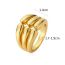 Fashion 4# Gold Plated Geometric Open Ring In Copper