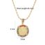 Fashion 2# Gold Plated Copper Geometric Necklace With Zirconium