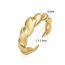Fashion Gold Gold Plated Copper Twist Ring