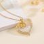 Fashion 3# Gold-plated Copper And Zirconium Love Necklace