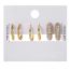 Fashion Gold Alloy Diamond C-shaped Earring Set