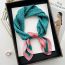 Fashion 04#letter D-pink Green Polyester Printed Silk Scarf