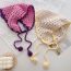 Fashion 6# Pink Crochet Triangle Headscarf