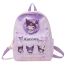 Fashion Purple Polyester Large Capacity Backpack