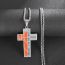Fashion Geometric Cross Necklace Stainless Steel Cross Men's Necklace