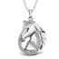 Fashion Silver Alloy Diamond Men's Horse Necklace