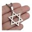 Fashion Gold Stainless Steel Men's Glossy Six-pointed Star Necklace