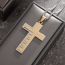 Fashion Scripture Cross Necklace-black Stainless Steel Cross Men's Necklace